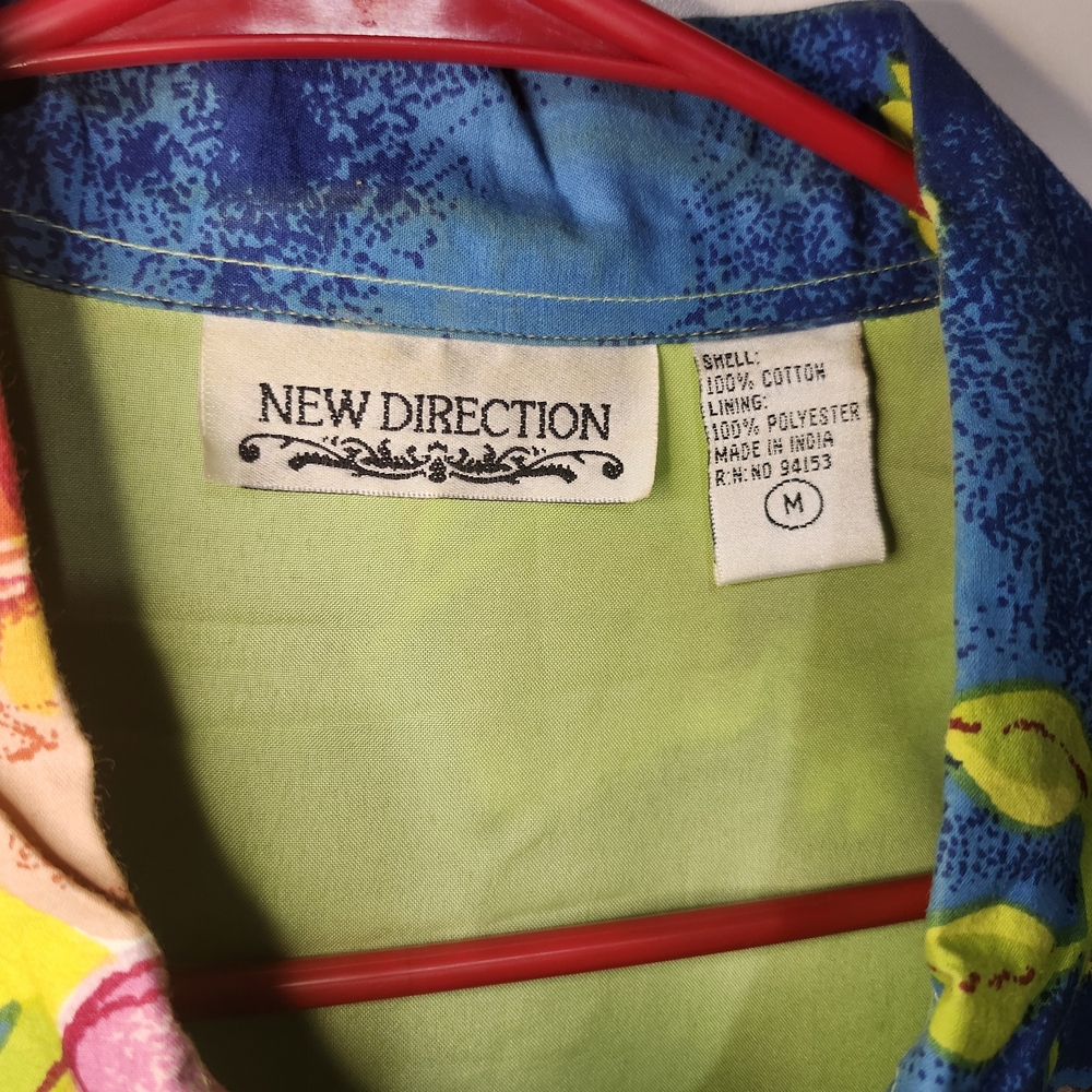 New Directions Floral Patchwork Button Up Jacket … - image 3